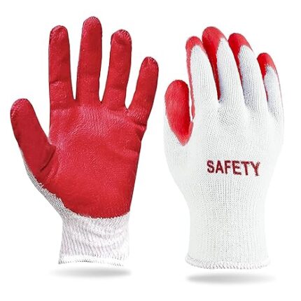 Red Latex Work Gloves